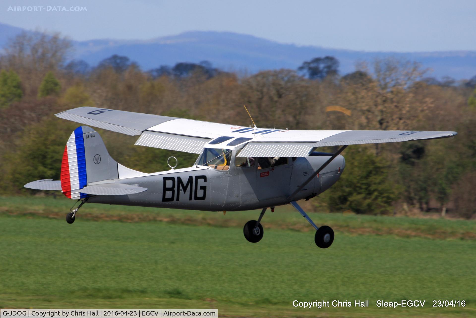 G-JDOG, 1957 Cessna 305C (0-1E) C/N 24541, at Sleap