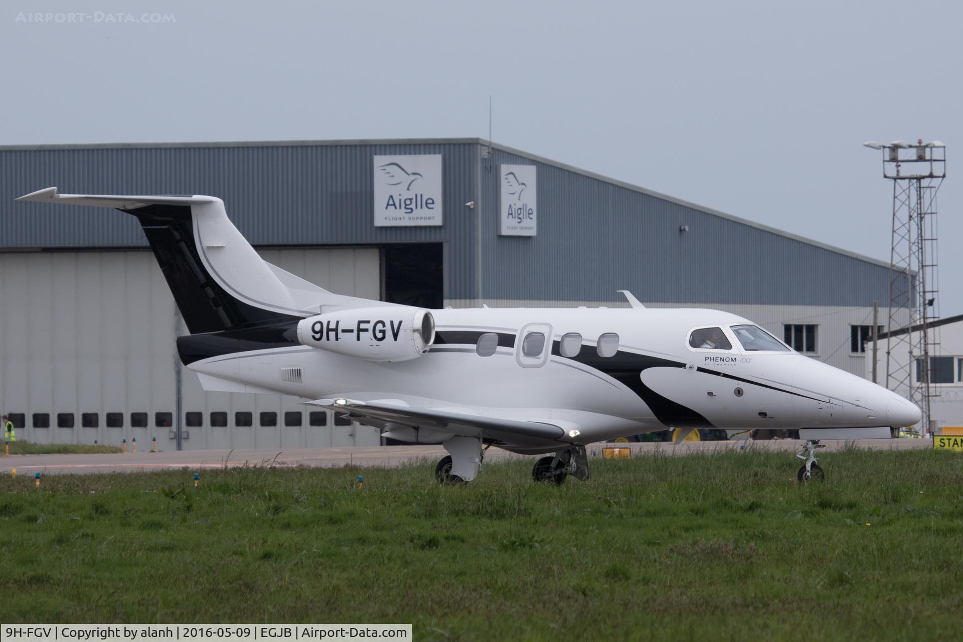 9H-FGV, 2010 Embraer EMB-500 Phenom 100 C/N 50000193, Backtracking 27 for a 09 departure