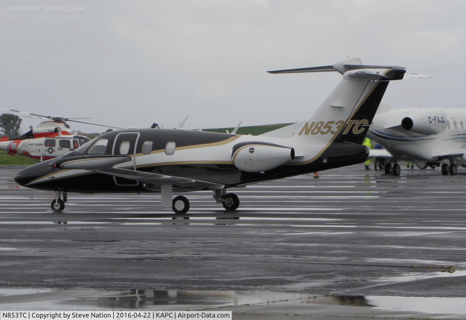 N853TC, 2008 Eclipse Aviation Corp EA500 C/N 000245, 2008 Eclipse Aviation EA500 arriving on rainy spring morning @ Napa County Airport, CA from sunny KABQ