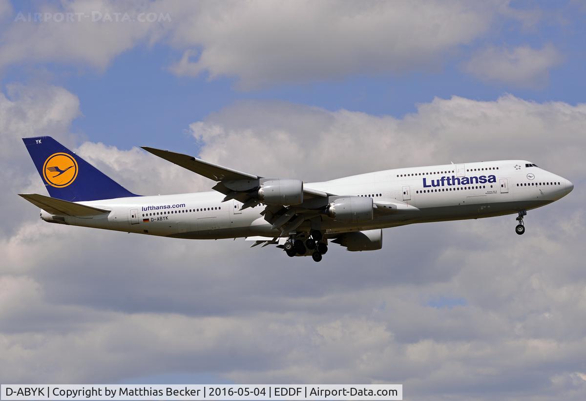 D-ABYK, 2012 Boeing 747-830 C/N 37835, D-ABYK