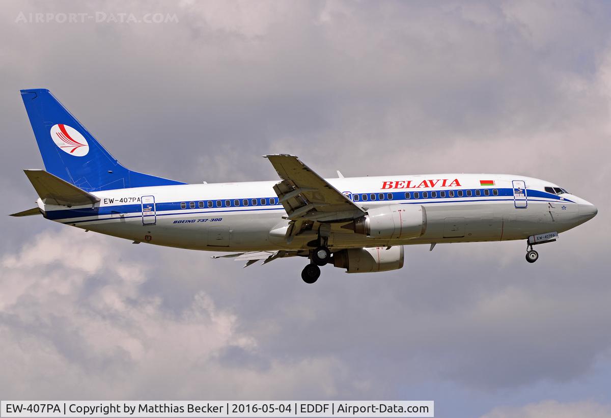 EW-407PA, 1996 Boeing 737-36M C/N 28332, EW-407PA