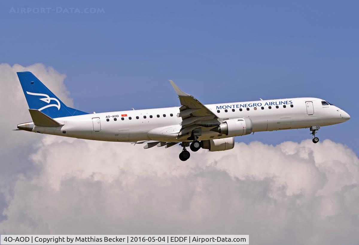 4O-AOD, 2014 Embraer 190LR (ERJ-190-100LR) C/N 19000665, 4O-AOD