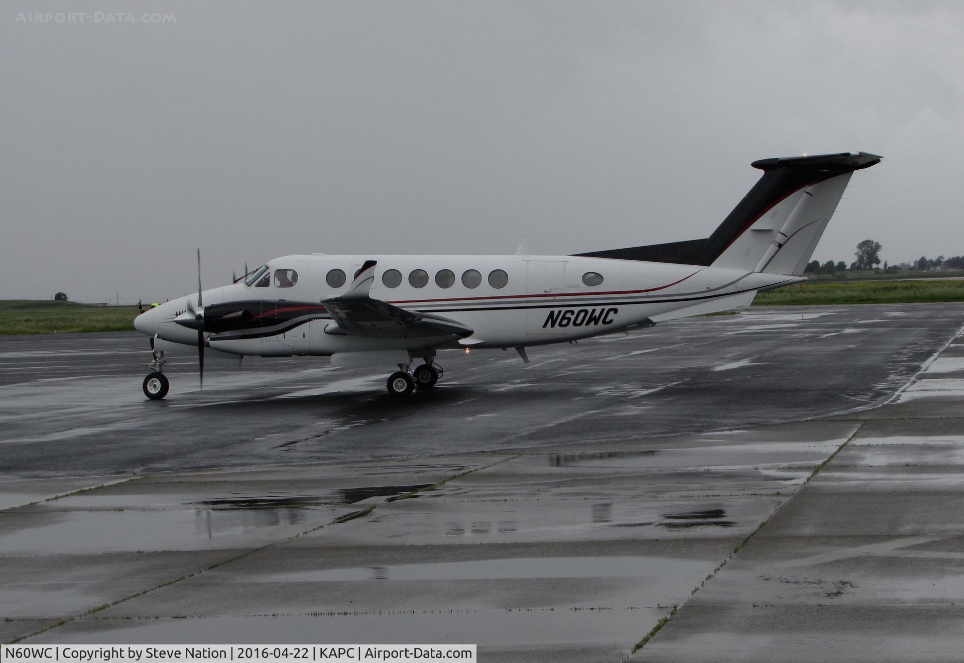 N60WC, 1993 Beech B300 King Air C/N FL-96, West Coast Charters 1993 Beech B300 arriving from Southern California @ rainy Napa County Airport, CA