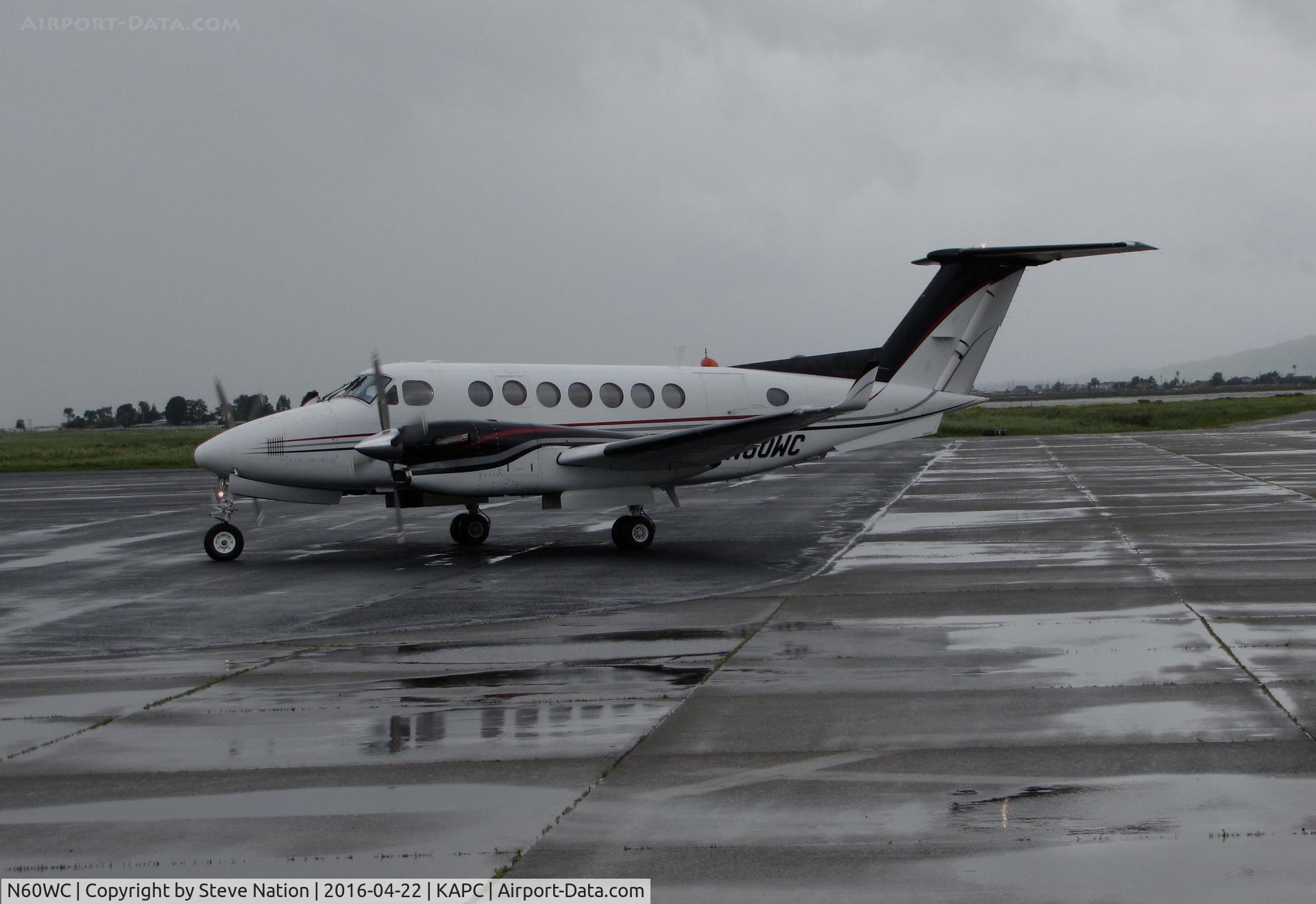N60WC, 1993 Beech B300 King Air C/N FL-96, West Coast Charters 1993 Beech B300 arriving from Southern California @ rainy Napa County Airport, CA