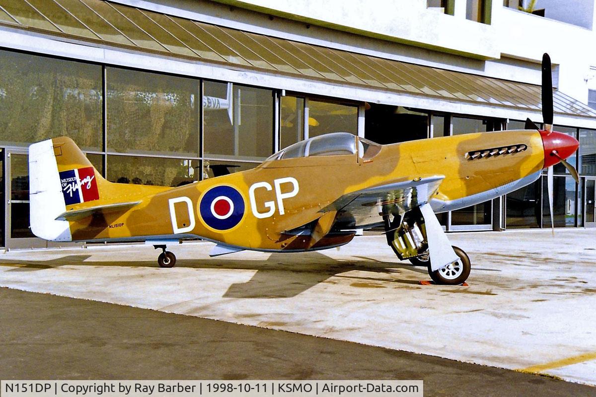 N151DP, 1944 North American P-51C Mustang C/N 111-28888, North American P-51D Mustang [111-28888] (Museum of Flying) Santa Monica-Municipal~N 11/10/1998
