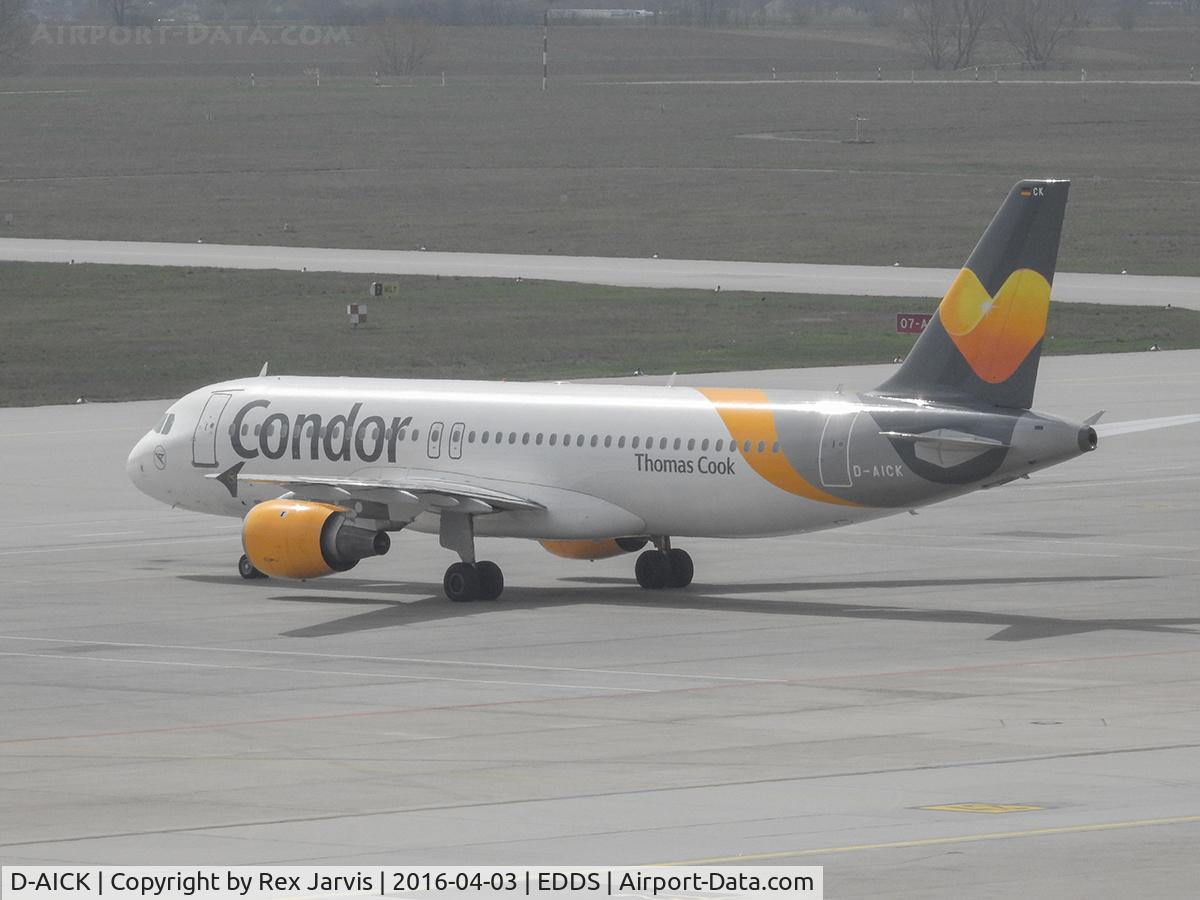 D-AICK, 2001 Airbus A320-212 C/N 1416, Leaving the gate at STR