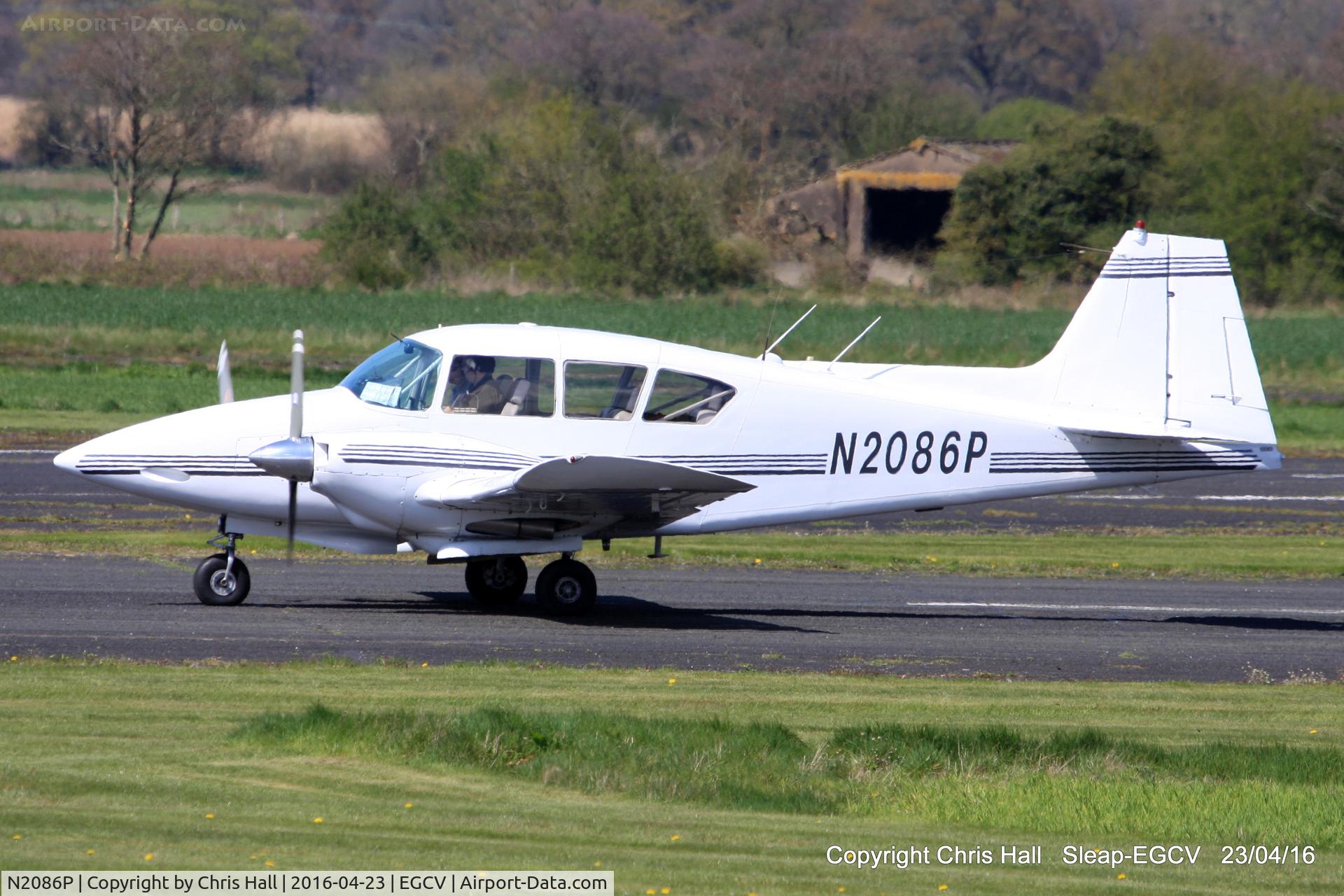 N2086P, 1956 Piper PA-23-150 Apache C/N 23-674, at the Vintage Piper fly in, Sleap