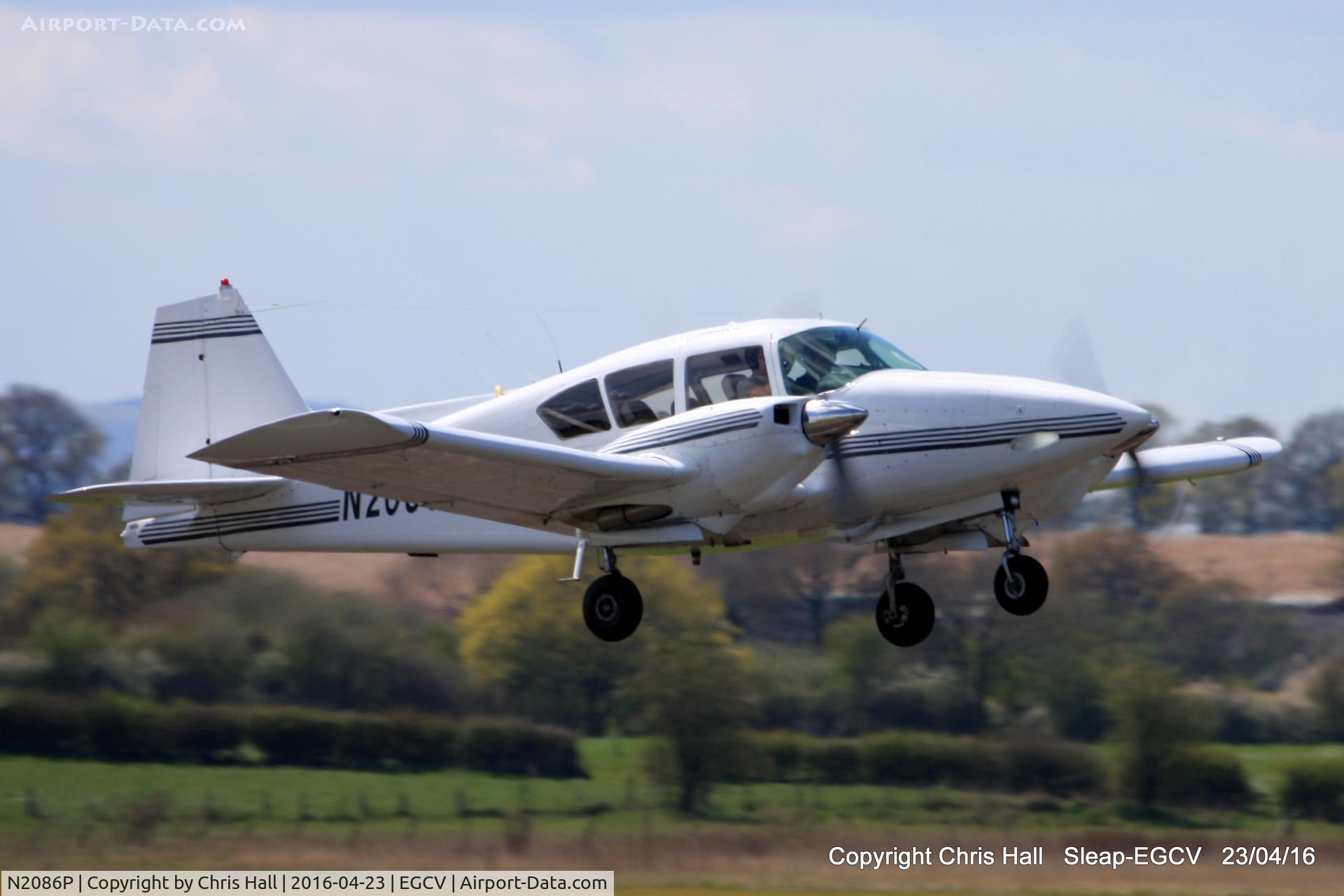 N2086P, 1956 Piper PA-23-150 Apache C/N 23-674, at the Vintage Piper fly in, Sleap