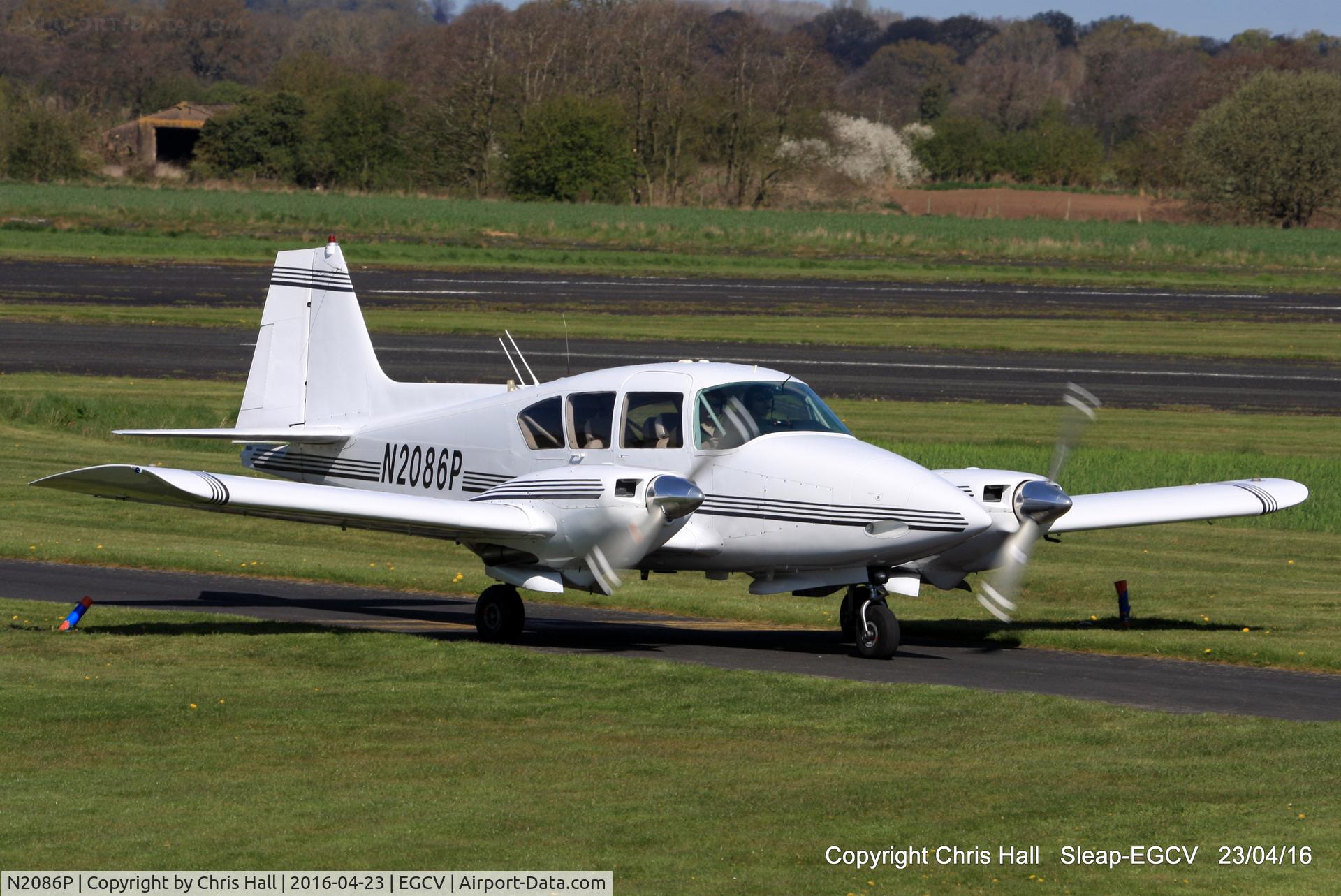 N2086P, 1956 Piper PA-23-150 Apache C/N 23-674, at the Vintage Piper fly in, Sleap