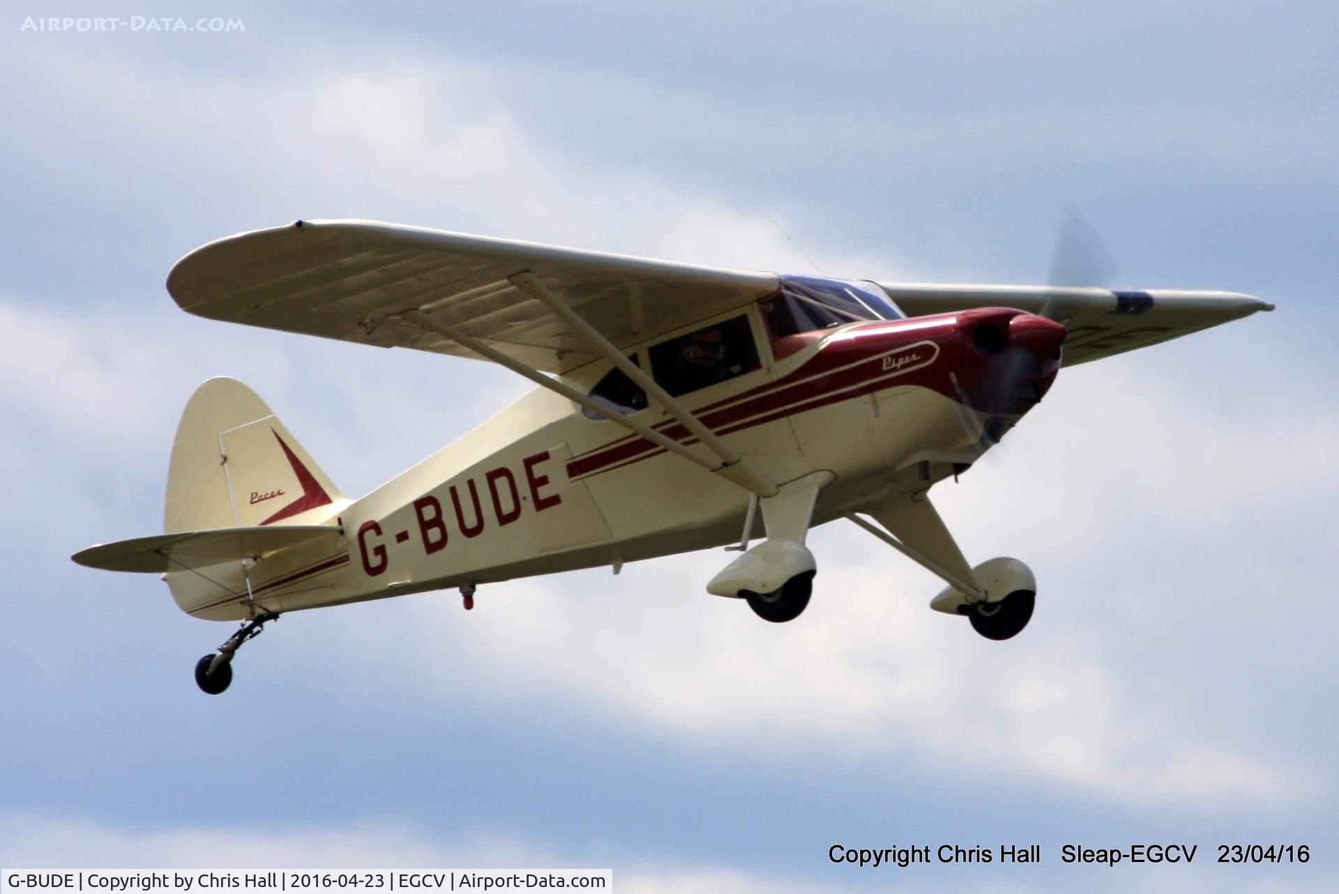 G-BUDE, 1953 Piper PA-22-135 Tri-Pacer C/N 22-980, at the Vintage Piper fly in, Sleap