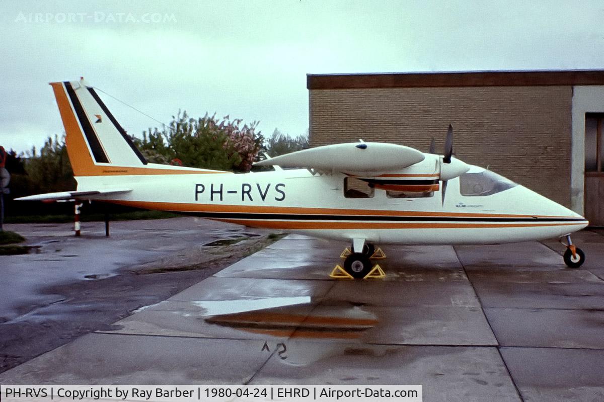 PH-RVS, 1977 Partenavia P-68B C/N 98, Partenavia P.68B Victor [98] Rotterdam~PH 24/04/1980. From a slide.