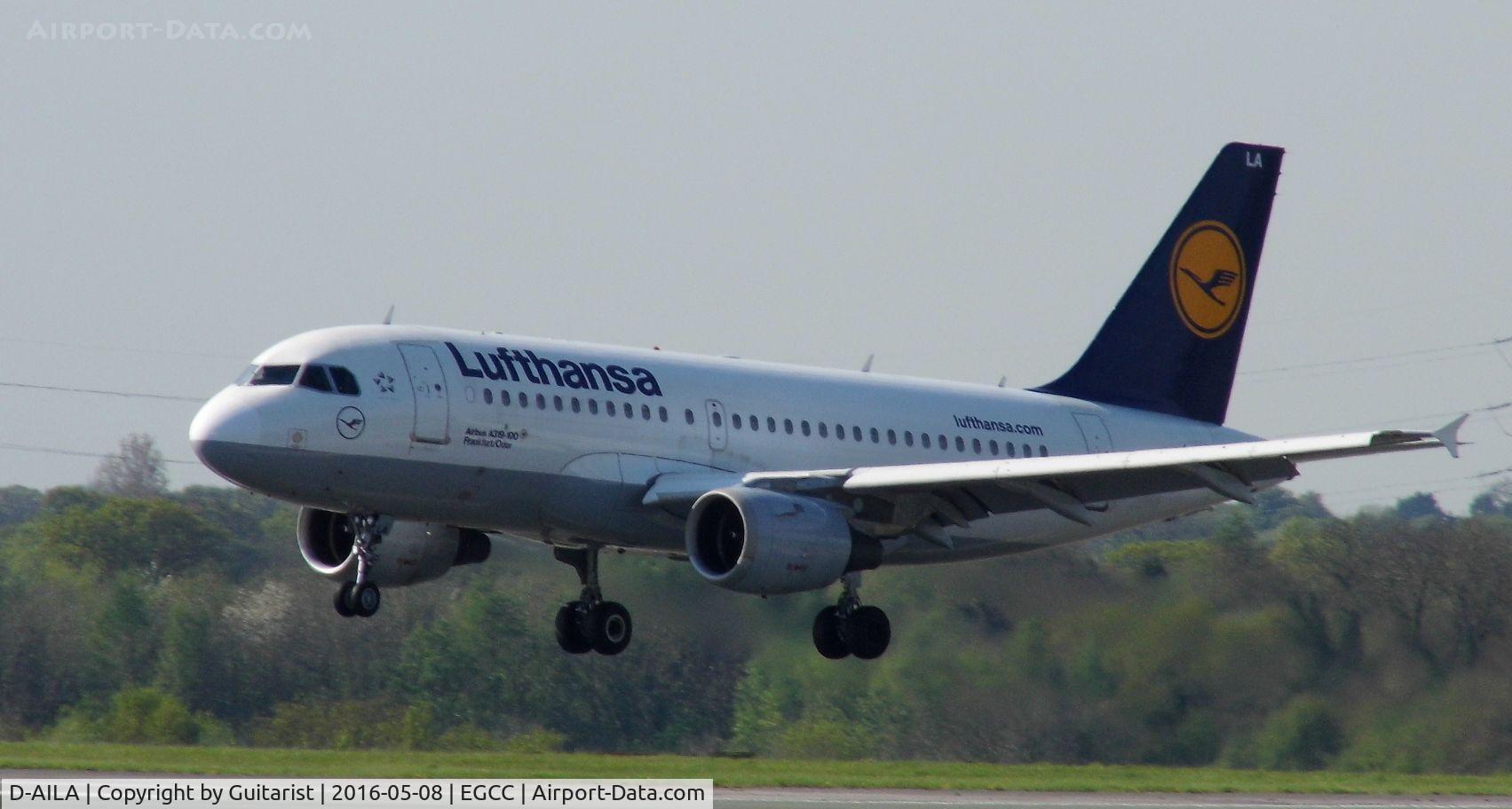 D-AILA, 1996 Airbus A319-114 C/N 609, At Manchester