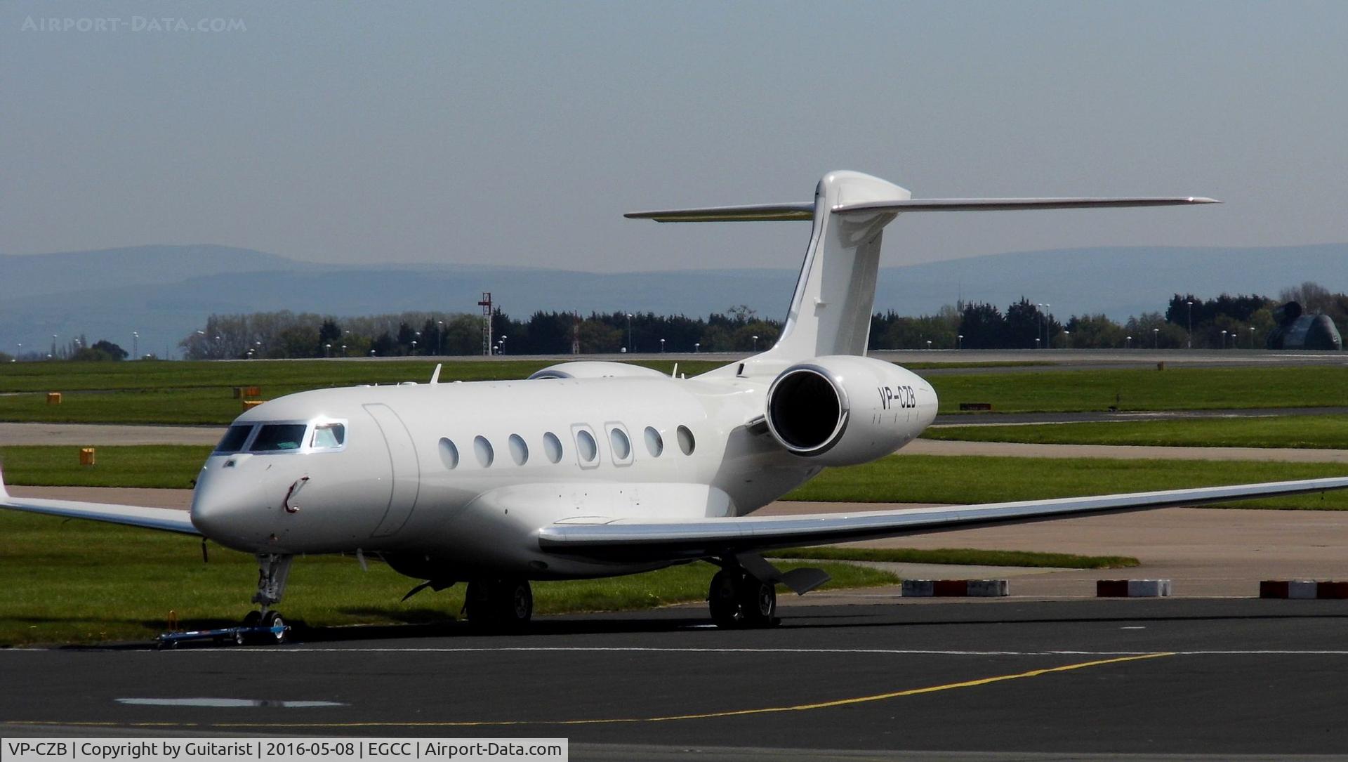 VP-CZB, 2015 Gulfstream Aerospace G650 (G-VI) C/N 6129, At Manchester