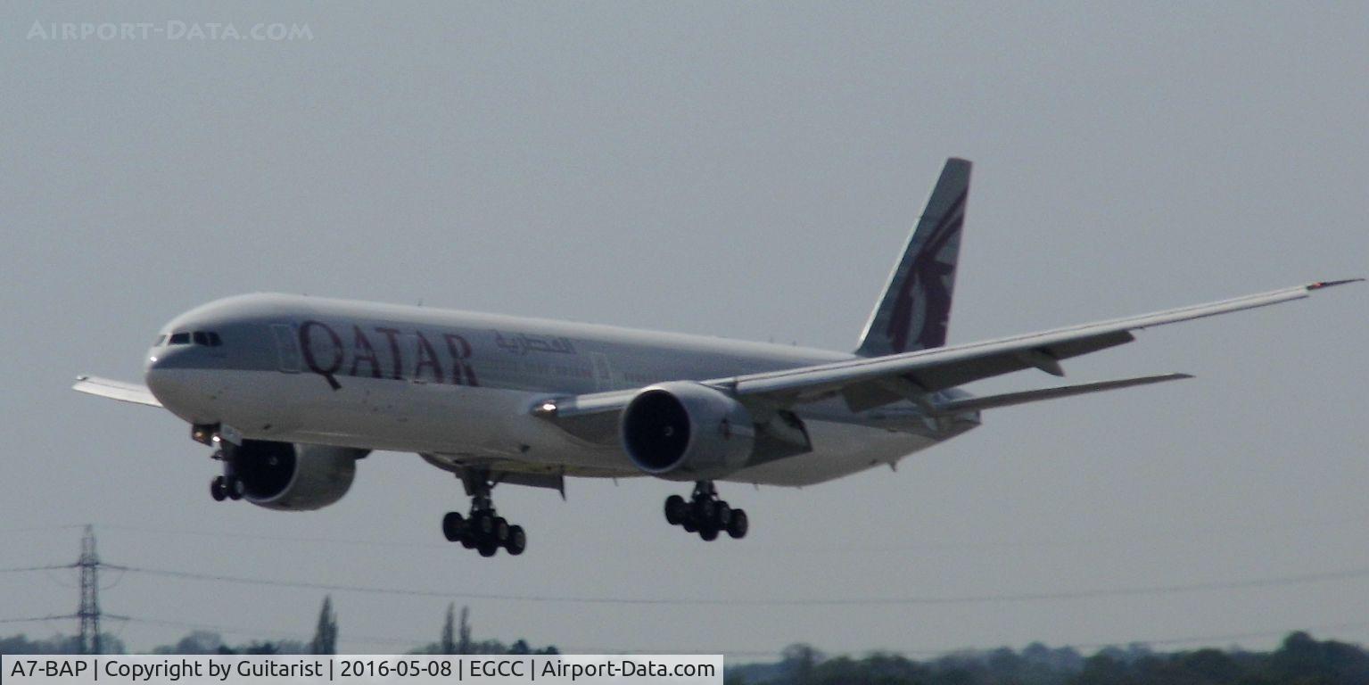 A7-BAP, 2011 Boeing 777-3DZ/ER C/N 38248, At Manchester