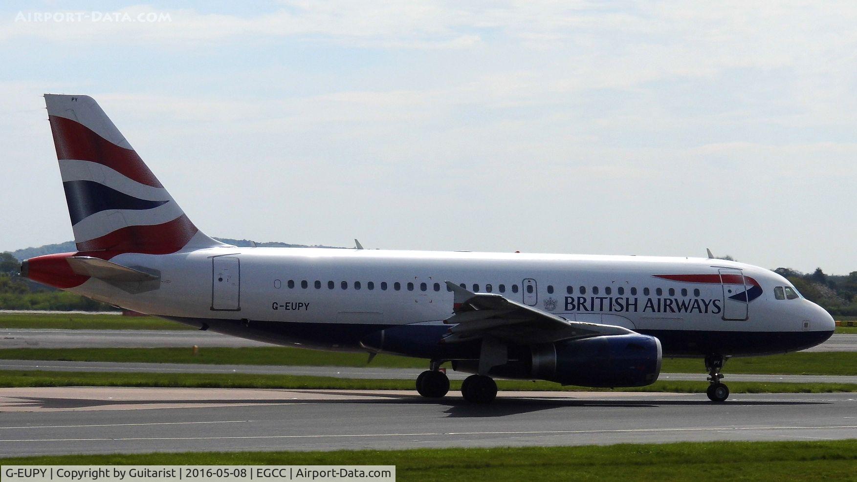 G-EUPY, 2001 Airbus A319-131 C/N 1466, At Manchester