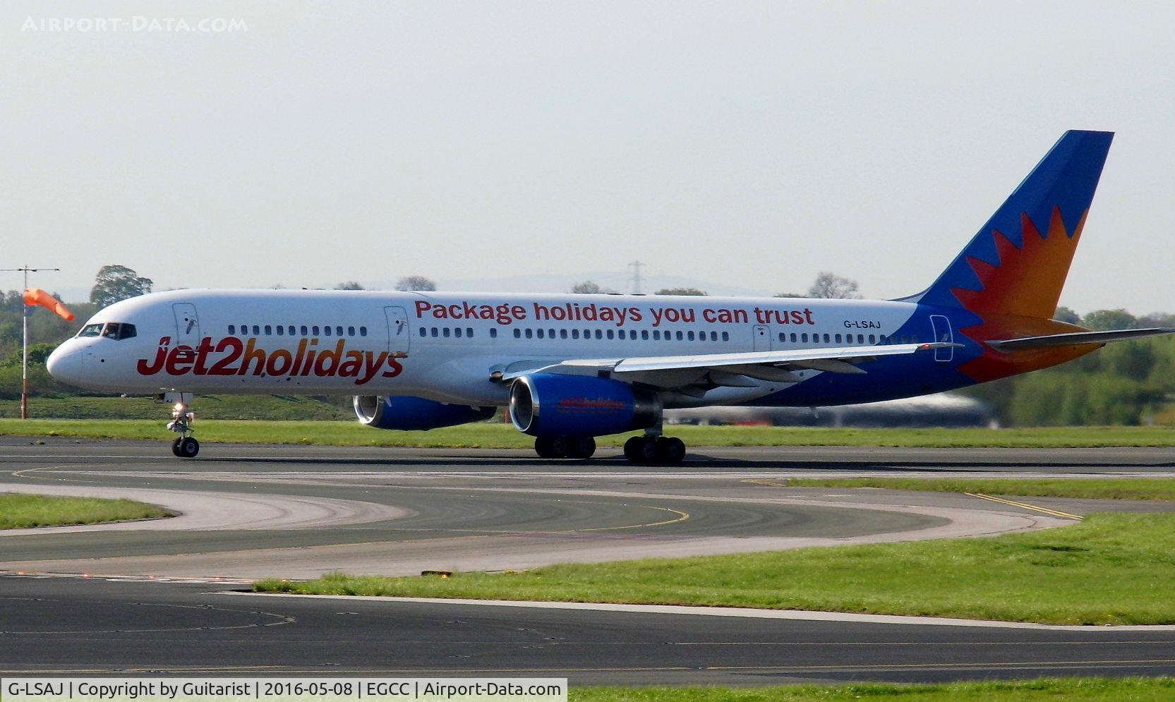 G-LSAJ, 1990 Boeing 757-236 C/N 24793, At Manchester