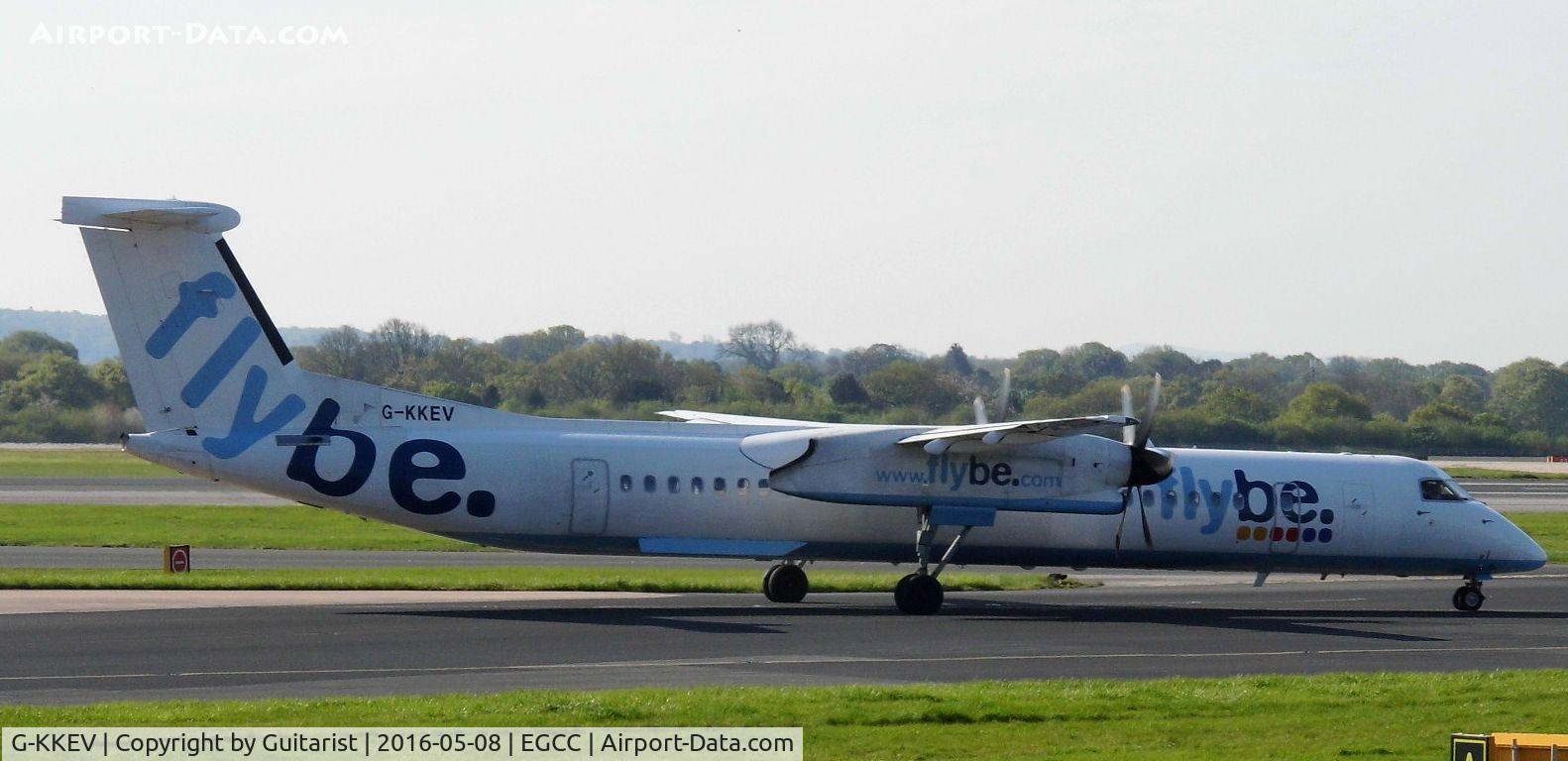 G-KKEV, 2008 De Havilland Canada DHC-8-402Q Dash 8 C/N 4201, At Manchester