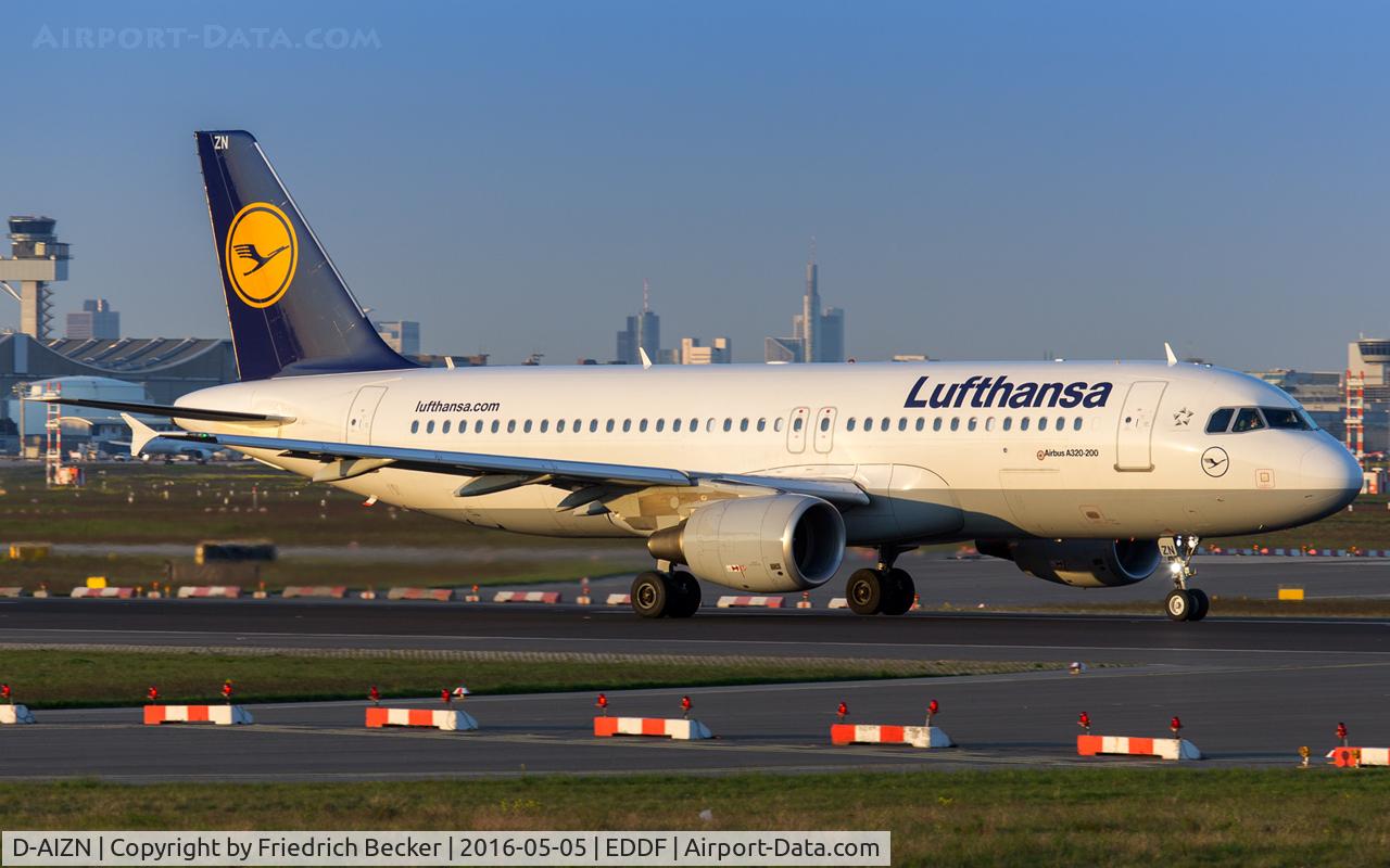 D-AIZN, 2012 Airbus A320-214 C/N 5425, departure via RW18W