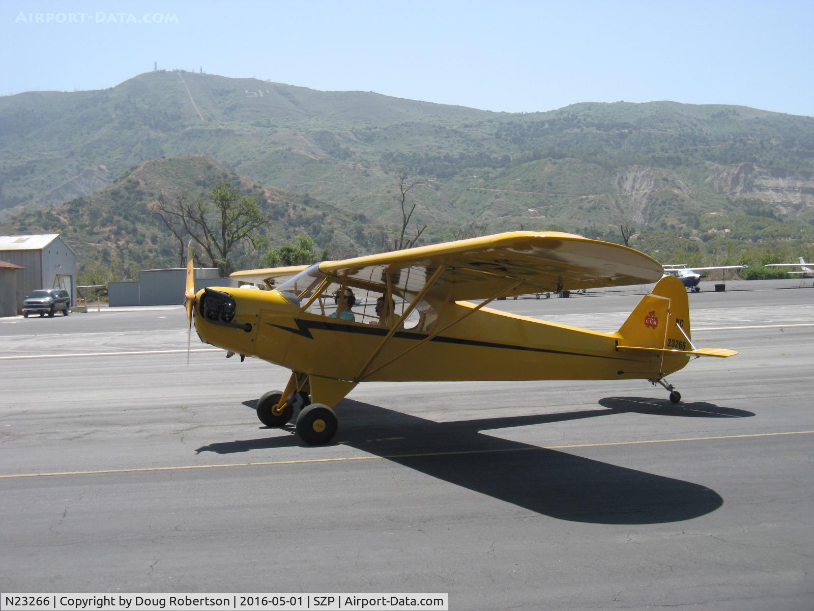 N23266, 1939 Piper J3C-65 Cub Cub C/N 3113, 1939 Piper J3C-65 CUB, Continental A&C65 65 Hp, taxi to Rwy 22
