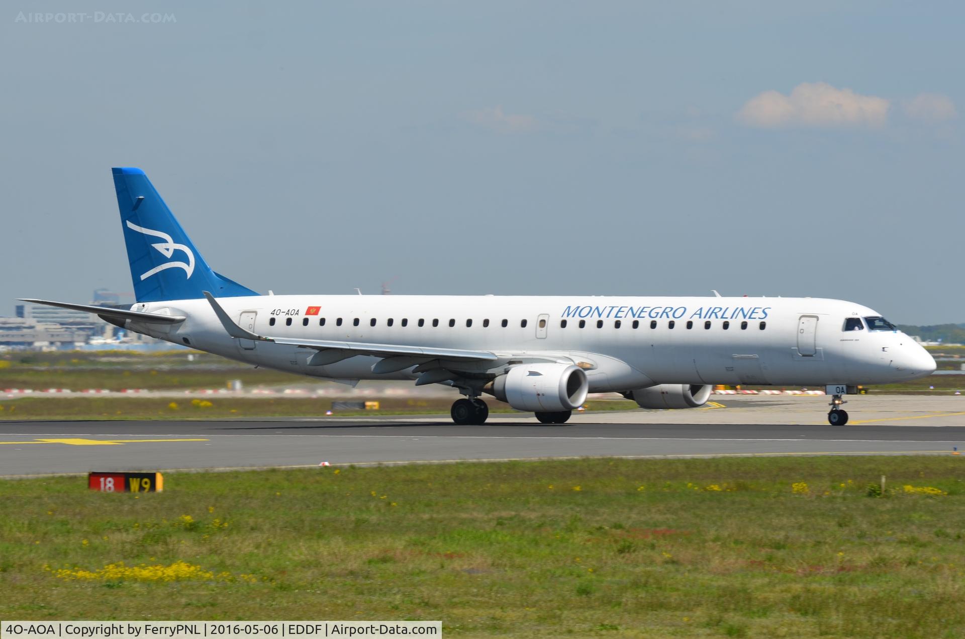 4O-AOA, 2008 Embraer 195LR (ERJ-190-200LR) C/N 19000180, Montenegro ERJ190 taking-off.