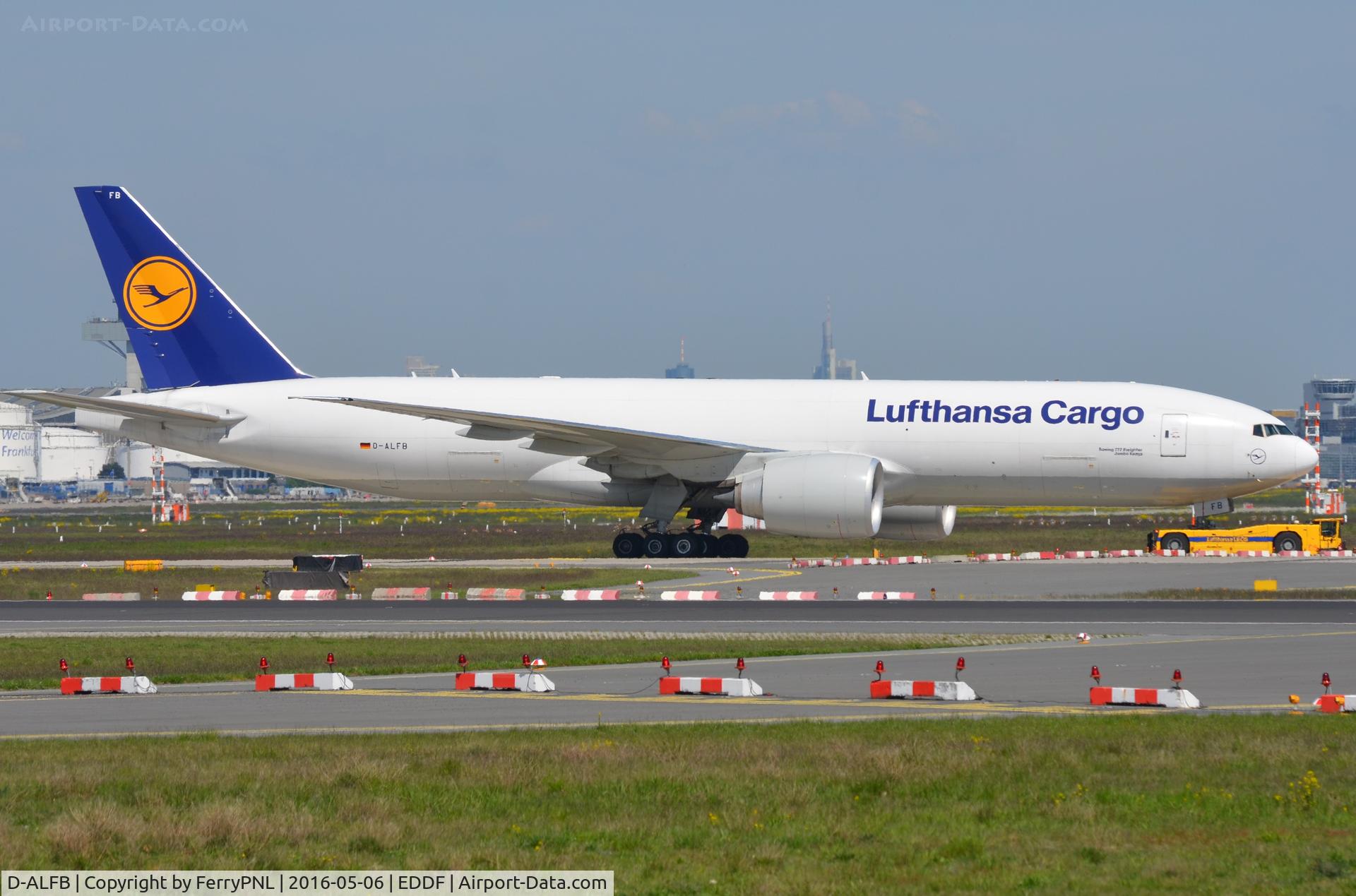 D-ALFB, 2013 Boeing 777-FBT C/N 41675, LH Cargo B772F under tow