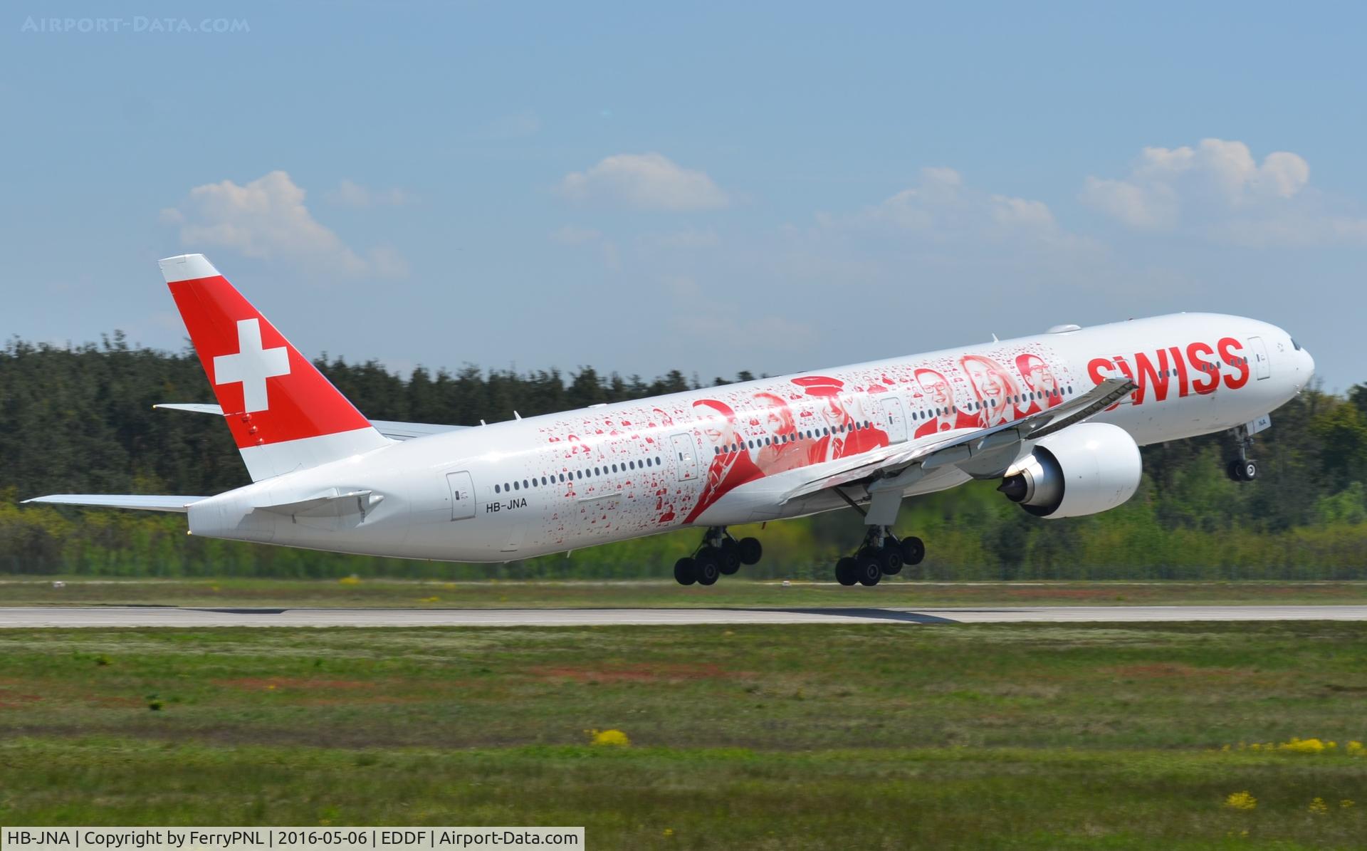 HB-JNA, 2015 Boeing 777-3DE/ER C/N 44582, Swiss B773 lifting-off.