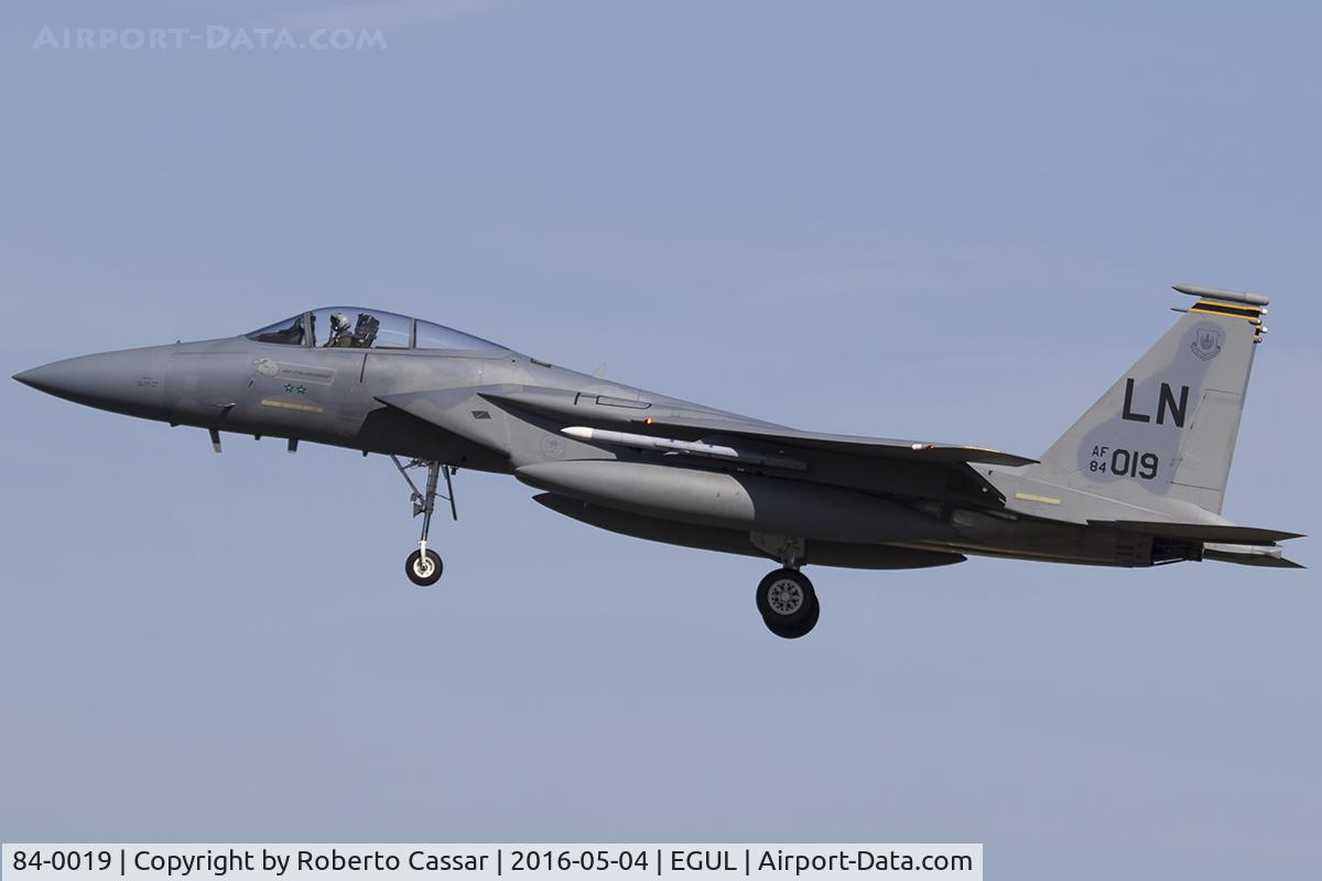 84-0019, 1984 McDonnell Douglas F-15C Eagle C/N 0929/C322, Lakenheath 2016