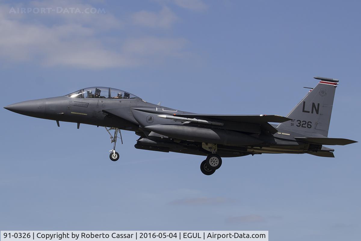 91-0326, 1991 McDonnell Douglas F-15E Strike Eagle C/N 1233/E191, Lakenheath 2016