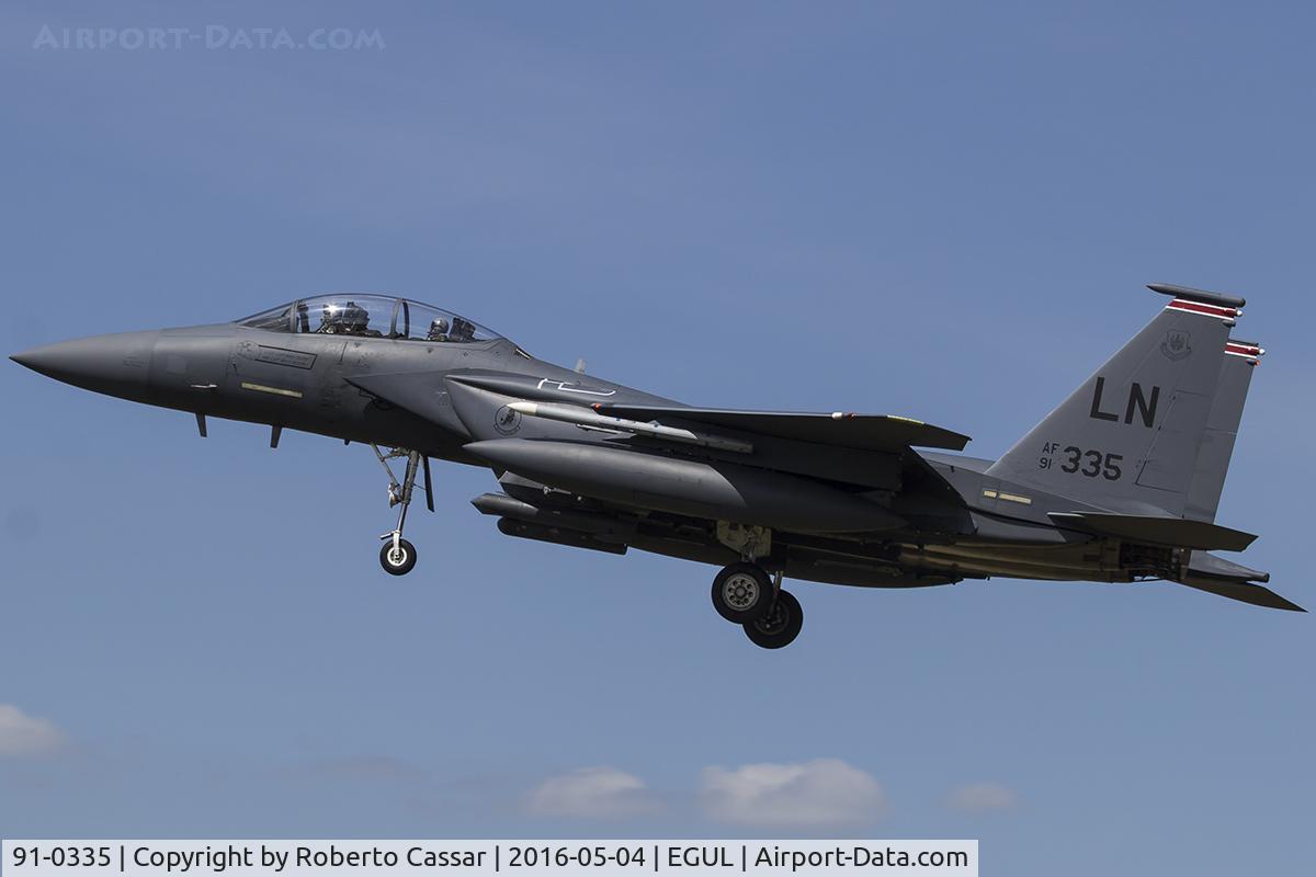 91-0335, 1991 McDonnell Douglas F-15E Strike Eagle C/N 1242/E200, Lakenheath 2016