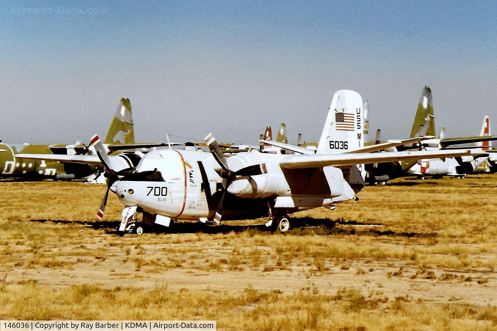 146036, Grumman C-1A Trader C/N 66, Grumman C-1A Trader [66] (Ex United States Navy) Davis Monthan AFB~N 15/10/1998
