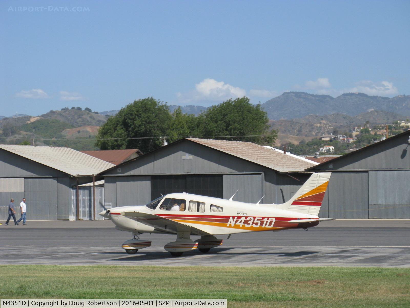 N4351D, 1984 Piper PA-28-236 Dakota C/N 28-8411016, 1984 Piper PA-28-236 DAKOTA, Lycoming O-540-J3A5D 235 hp, landing roll Rwy 22