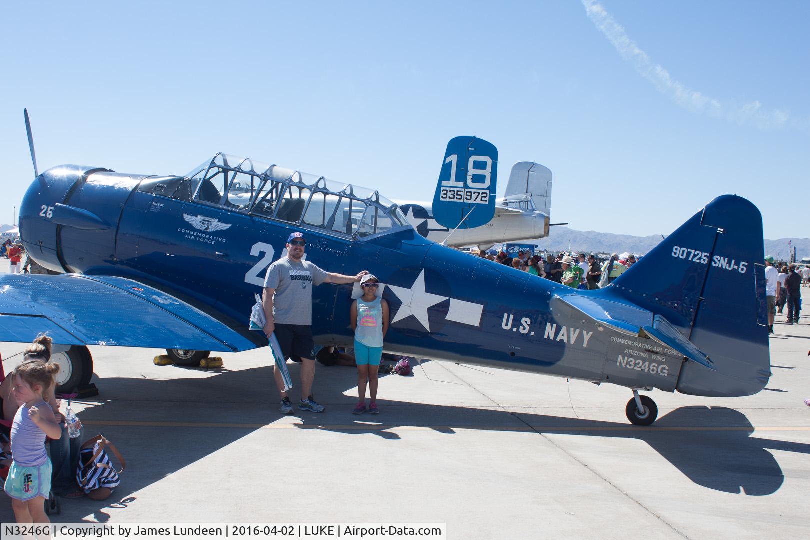 N3246G, 1959 North American SNJ-5 Texan Texan C/N 90725, Phoenix Air Show 2016 at Luke Air Force Base