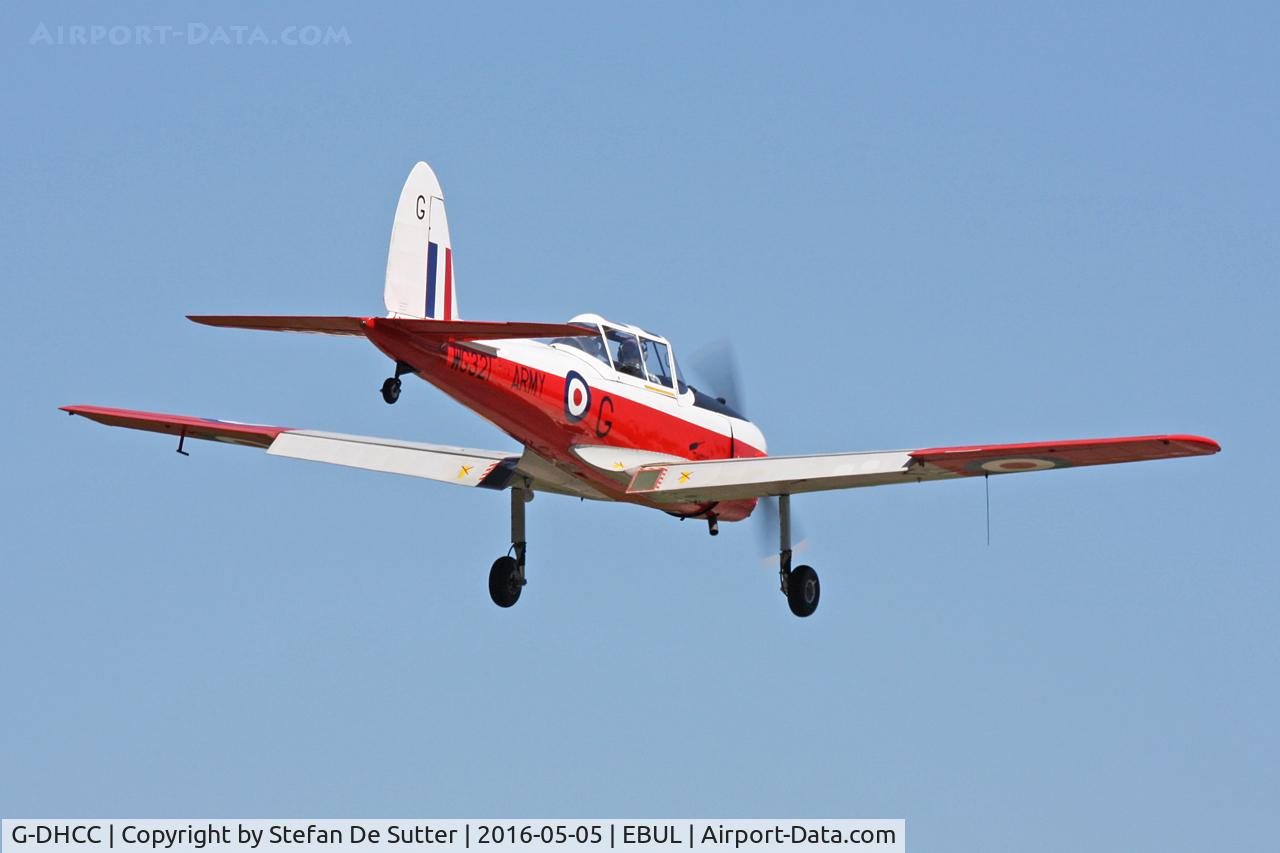 G-DHCC, 1951 De Havilland DHC-1 Chipmunk T.10 C/N C1/0393, Participant at the precision landing contest @ EBUL.
