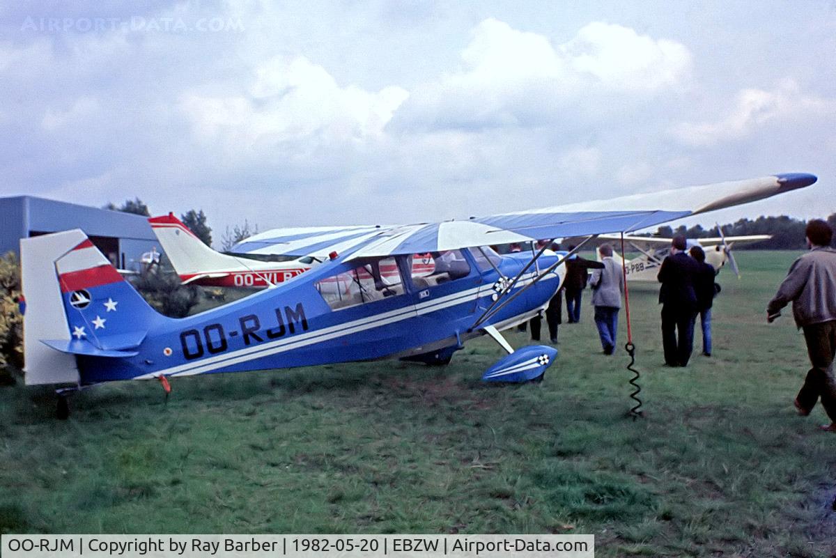 OO-RJM, 1974 Bellanca 7KCAB Citabria C/N 468-74, Bellanca 7KCAB Citabria [468-74] Genk-Zwartberg~OO 20/05/1982. From a slide.