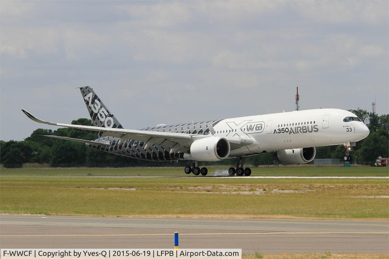 F-WWCF, 2013 Airbus A350-941 C/N 002, Airbus A350-941, Landing rwy 03, Paris-Le Bourget (LFPB-LBG) Air show 2015