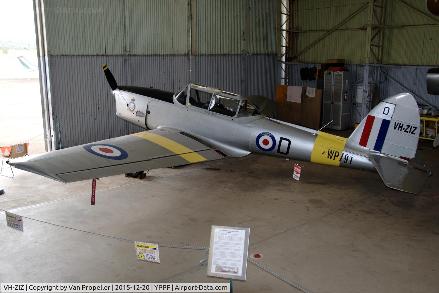 VH-ZIZ, 1952 De Havilland DHC-1 Chipmunk T.10 C/N C1/0683, DHC-1 Chipmunk in the Classic Jets Fighter Museum at Parafield airport, Adelaide, South Australia