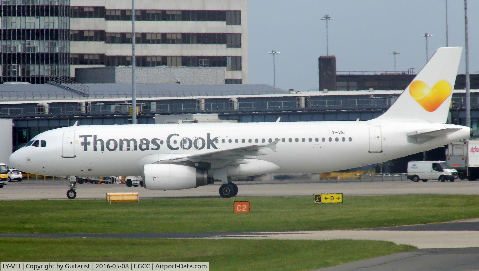 LY-VEI, 1998 Airbus A320-233 C/N 0902, At Manchester