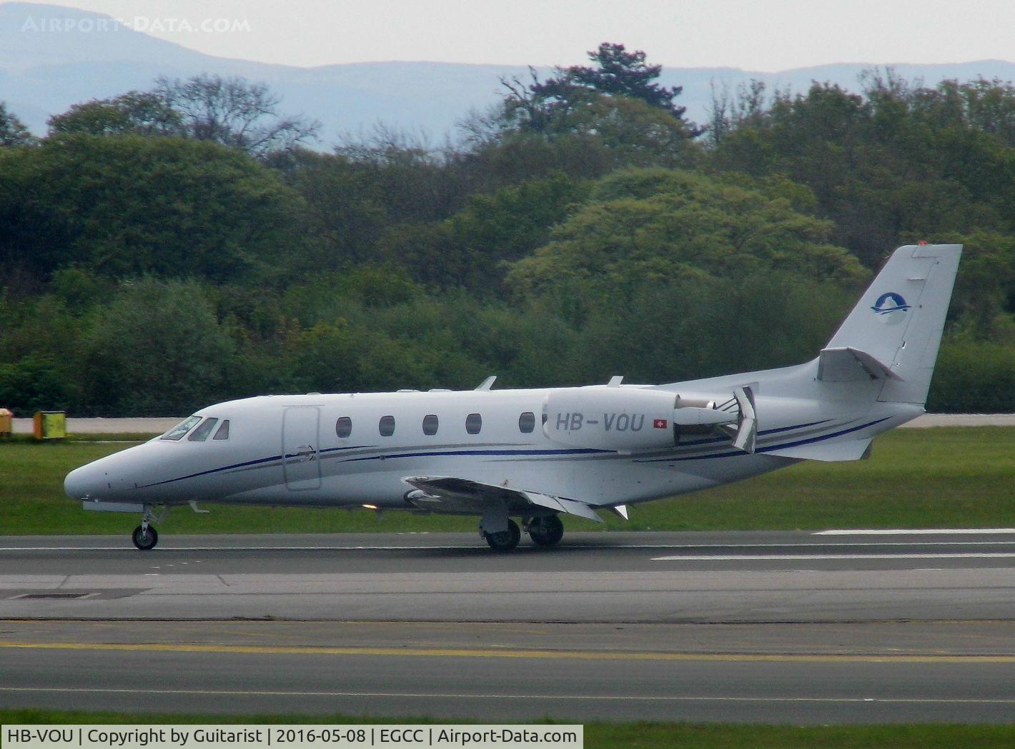 HB-VOU, 2000 Cessna 560XL Citation Excel C/N 560-5070, At Manchester