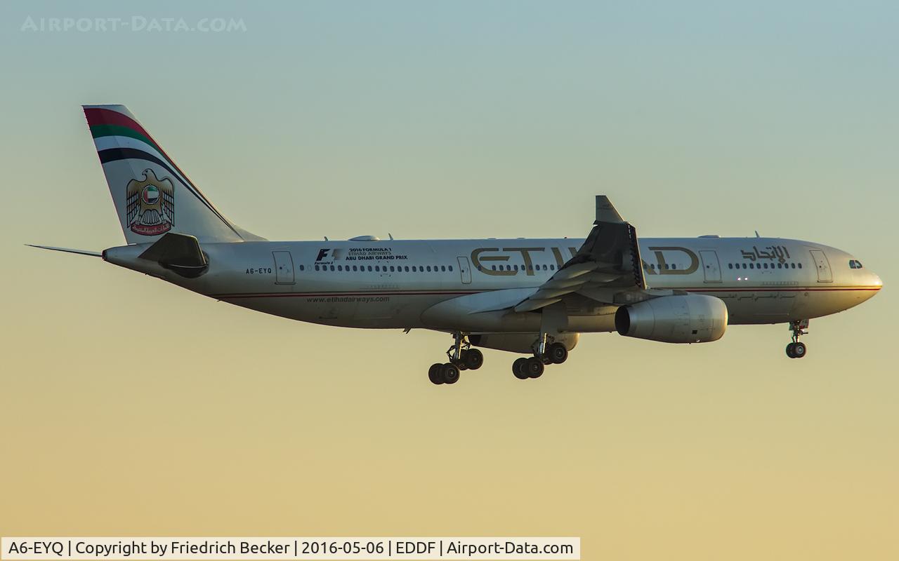 A6-EYQ, 2007 Airbus A330-243 C/N 868, on final RW07C