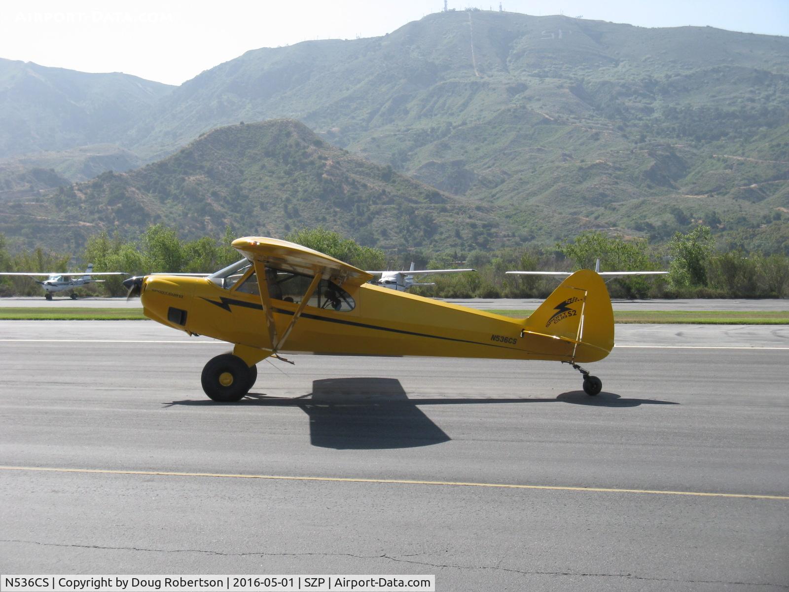 N536CS, 2007 Cub Crafters CC11-100 Sport Cub C/N CC11-00053, 2007 CubCrafters CC11-100 SPORT CUB E-LSA, Continental O-200A 100 Hp, taxi back after landing Rwy 22L grass