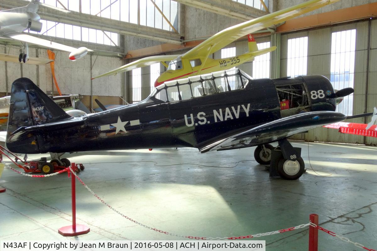 N43AF, 1943 North American SNJ-5 Texan C/N 43667, This vintage aircraft was recently acquired by Fliegermuseum Altenrhein @ St Gallen-Altenrhein Airport (ACH / LSZR)