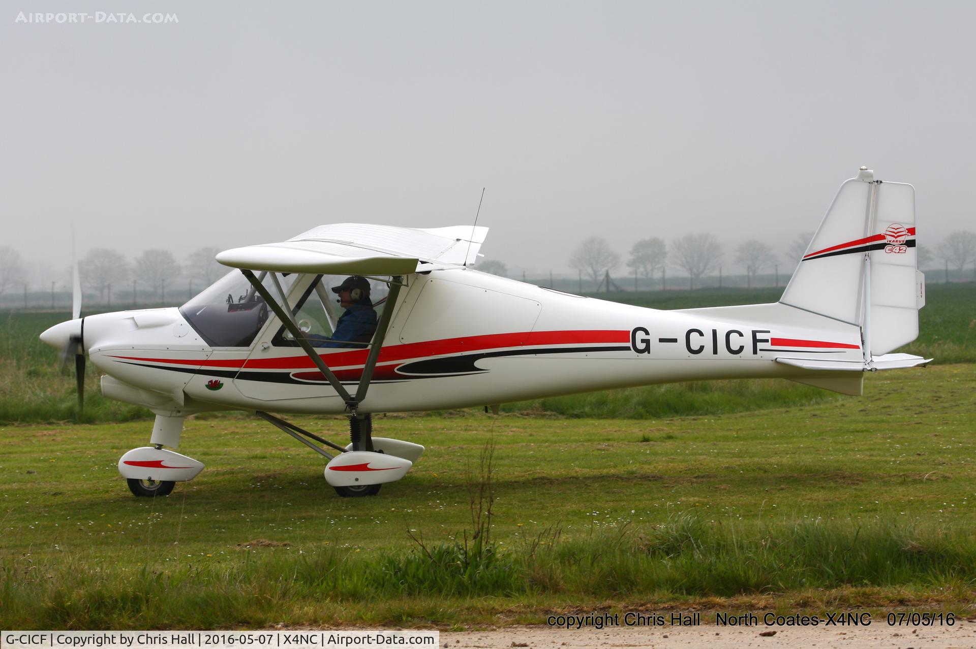 G-CICF, 2013 Comco Ikarus C42 FB80 Bravo C/N 1305-7260, at North Coates