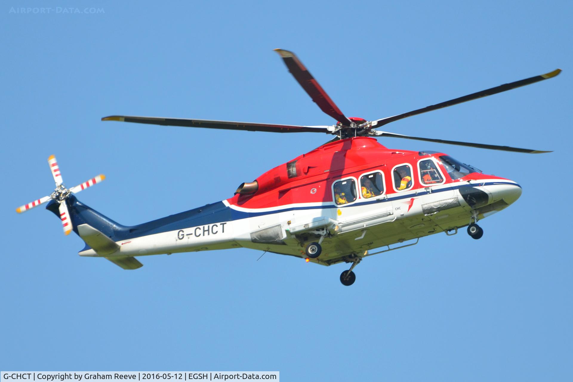 G-CHCT, 2006 Agusta AB-139 C/N 31042, Landing at Norwich.