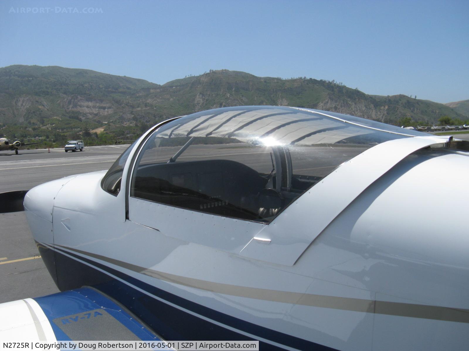 N2725R, 2007 Vans RV-7A C/N 001 (N2725R), 2007 Weaver BECKHAM 1 VAN's RV-7A, Lycoming IO-360-B1B 180 Hp, sunshade adjustable