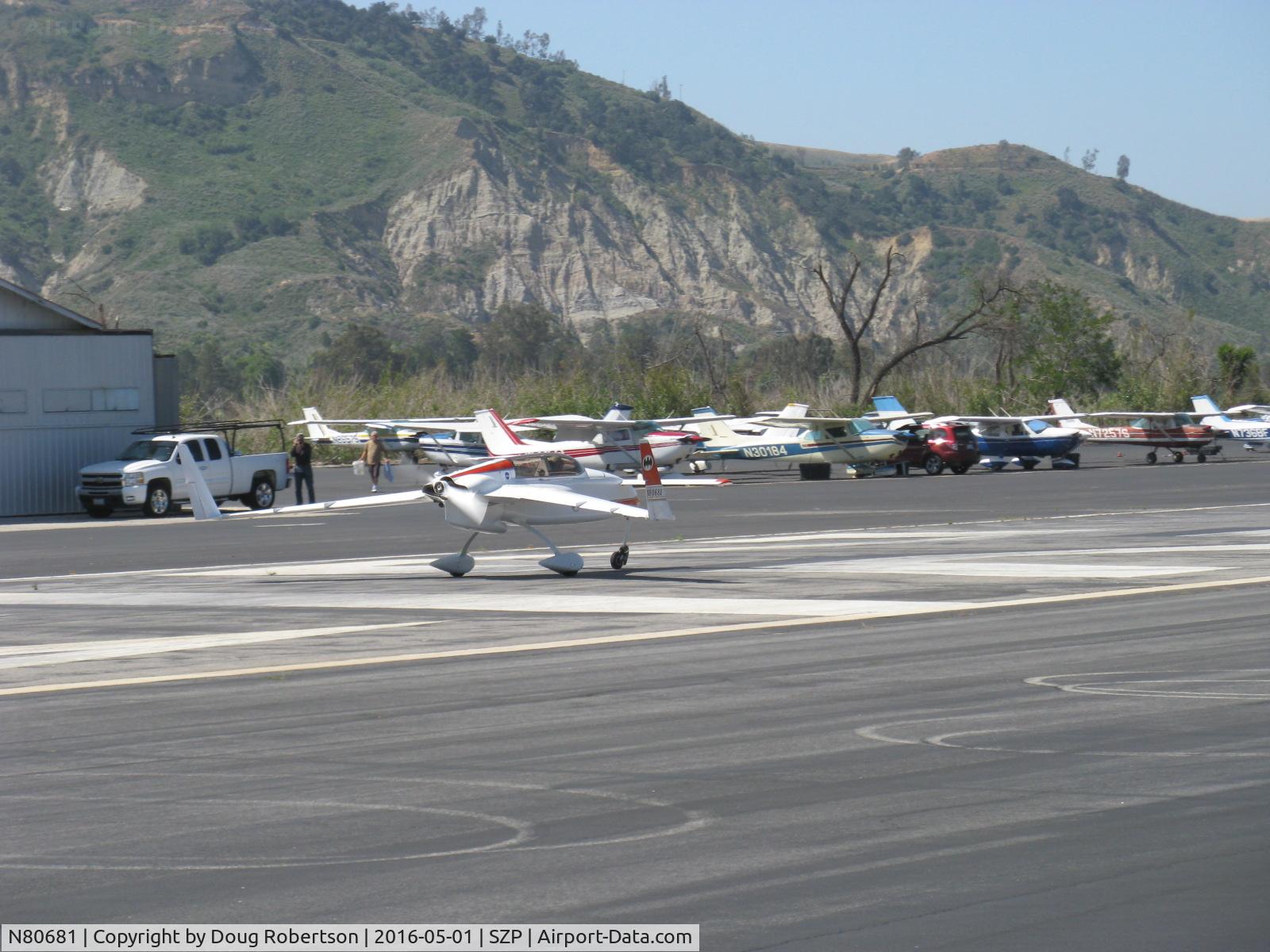N80681, 1980 Rutan VariEze C/N 1424, 1980 Moore Rutan VARI-EZE, Continental C85 85 Hp pusher canard, takeoff roll Rwy 22