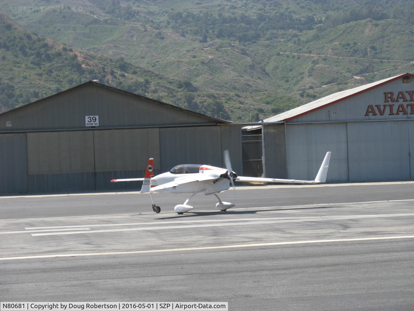 N80681, 1980 Rutan VariEze C/N 1424, 1980 Moore Rutan VARI-EZE, Continental C85 85 Hp pusher canard, taxi to Rwy 22