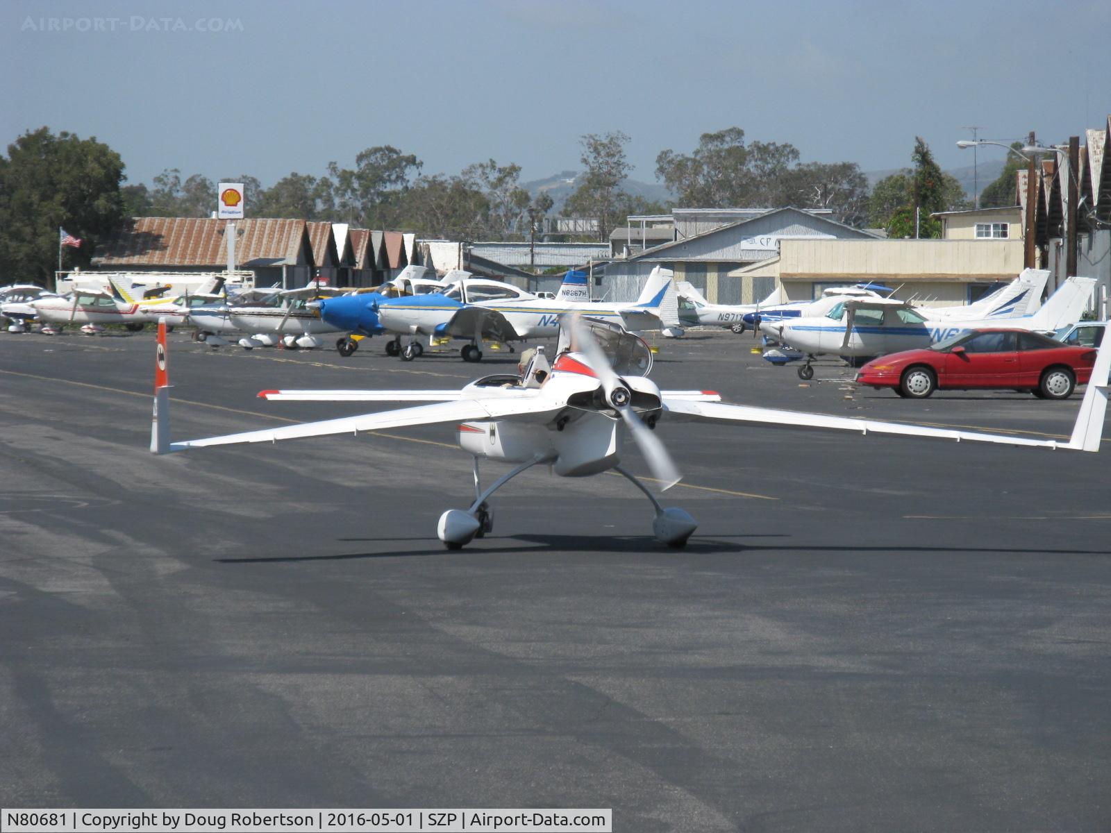 N80681, 1980 Rutan VariEze C/N 1424, 1980 Moore Rutan VARI-EZE, Continental C85 85Hp pusher canard, landing roll Rwy 22