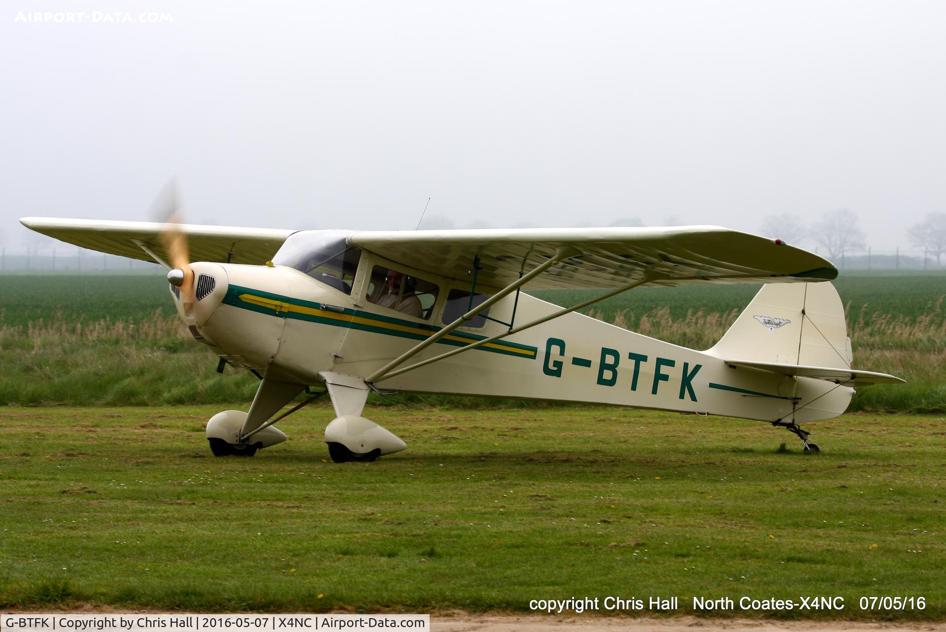 G-BTFK, 1947 Taylorcraft BC-12D Twosome C/N 10540, at North Coates
