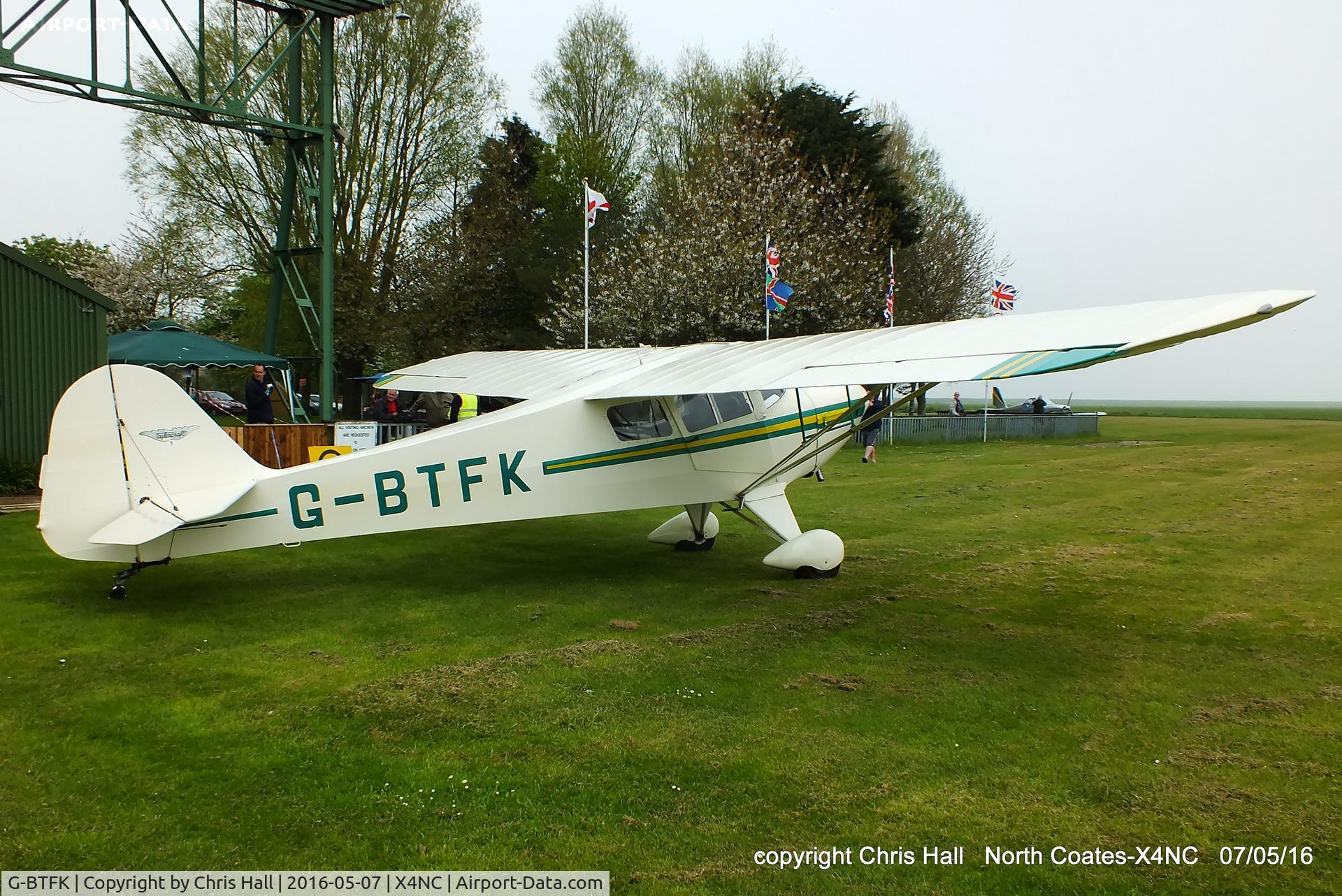 G-BTFK, 1947 Taylorcraft BC-12D Twosome C/N 10540, at North Coates