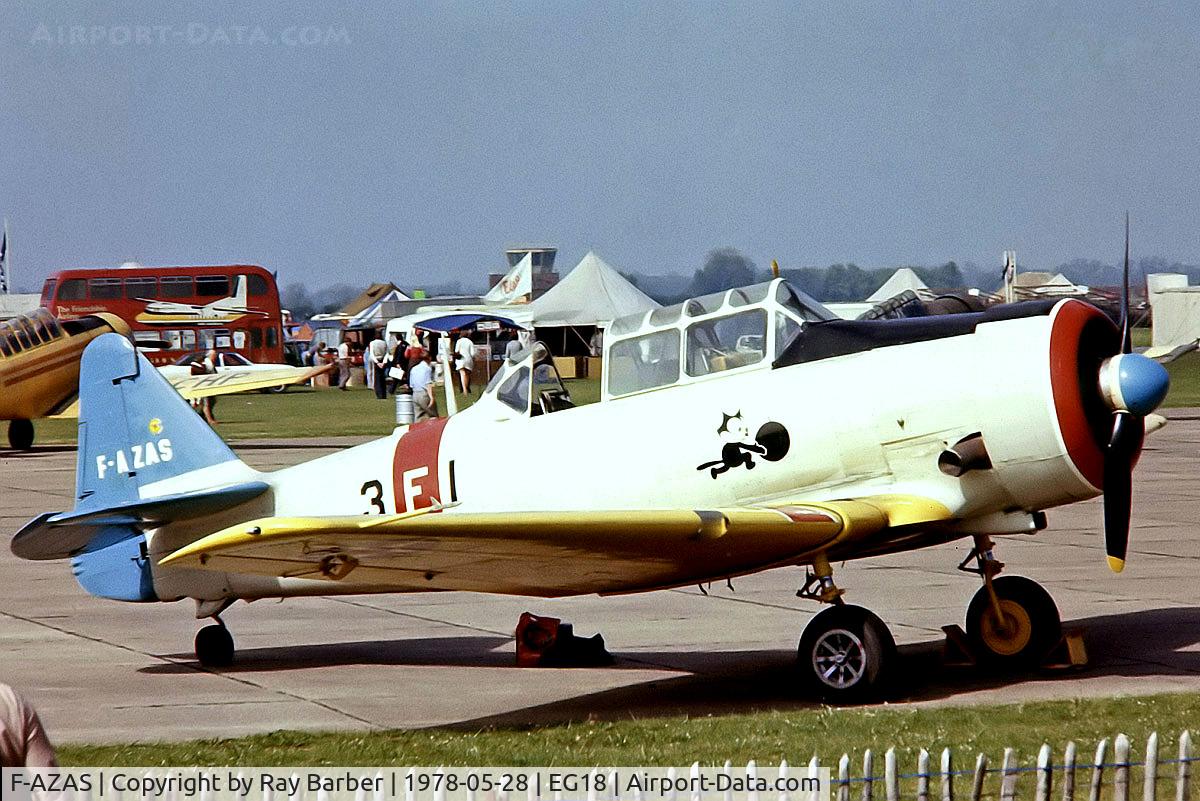 F-AZAS, 1951 North American T-6G Texan C/N 182-736, North American T-6G Texan [182-736] Bassingbourn~G 28/05/1978. From a slide.